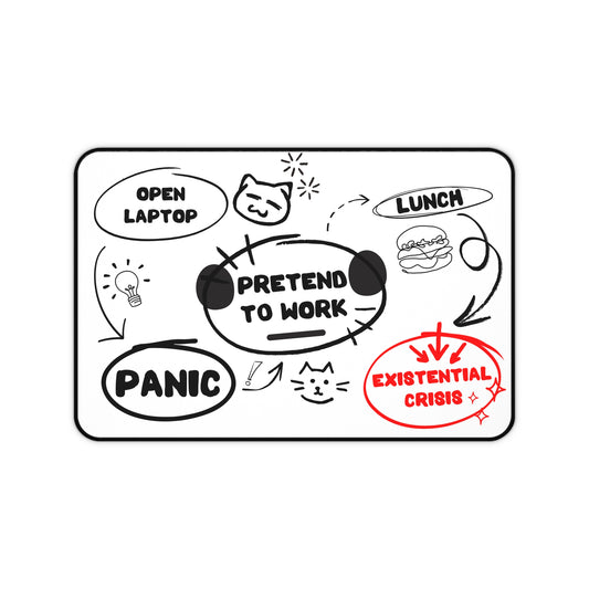 Office Desk Mat - A Usual Workday