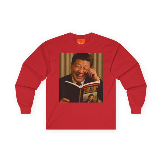 Unisex Lightweight Sweatshirt - President Xi Reading & Eating Trump